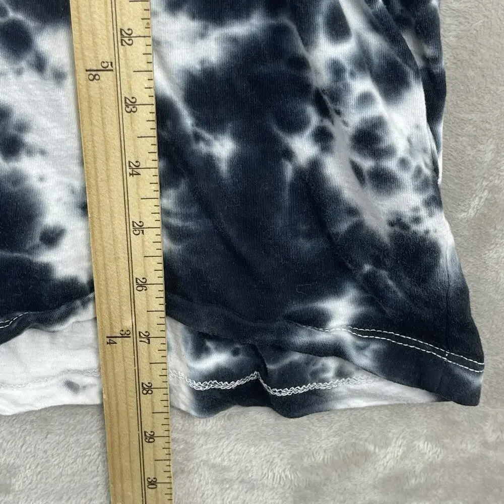 True Religion Tie Dye Black Velour Horseshoe T Shirt Men's 2XL Y2K Streetwear
